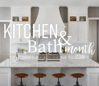 White kitchen island with bar stools.