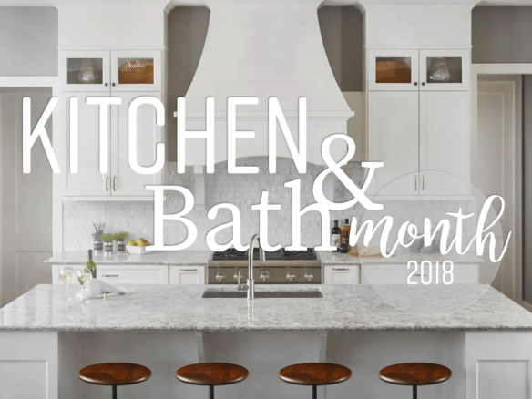 White kitchen island with bar stools.